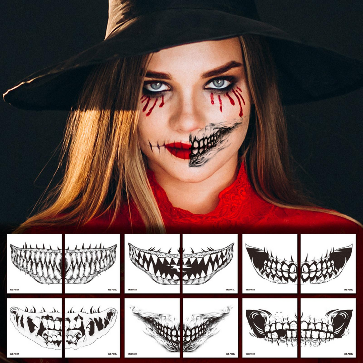 Halloween Prank Makeup Temporary Tattoo
