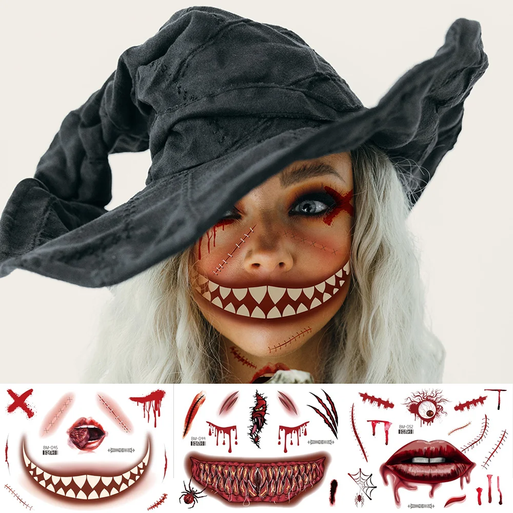 Halloween Prank Makeup Temporary Tattoo