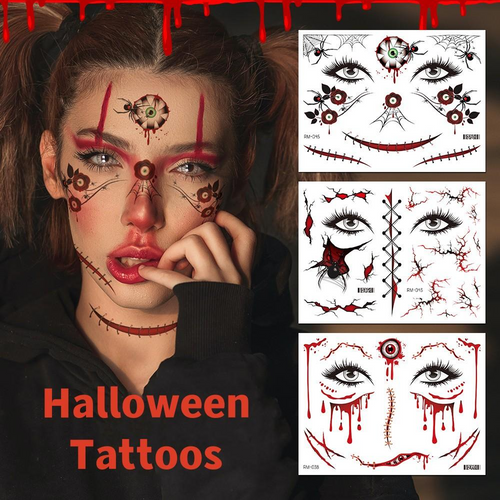 Halloween Prank Makeup Temporary Tattoo
