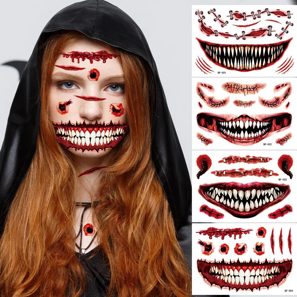 Halloween Prank Makeup Temporary Tattoo