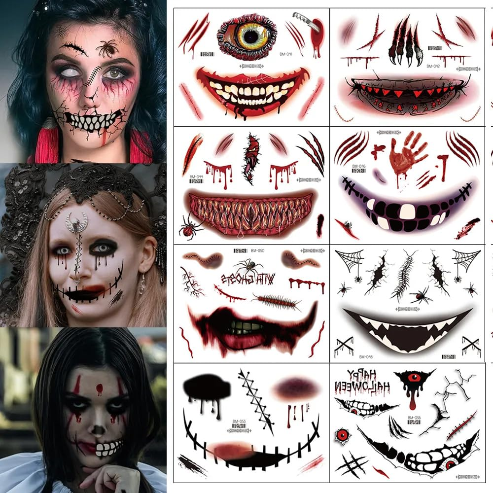 Halloween Prank Makeup Temporary Tattoo