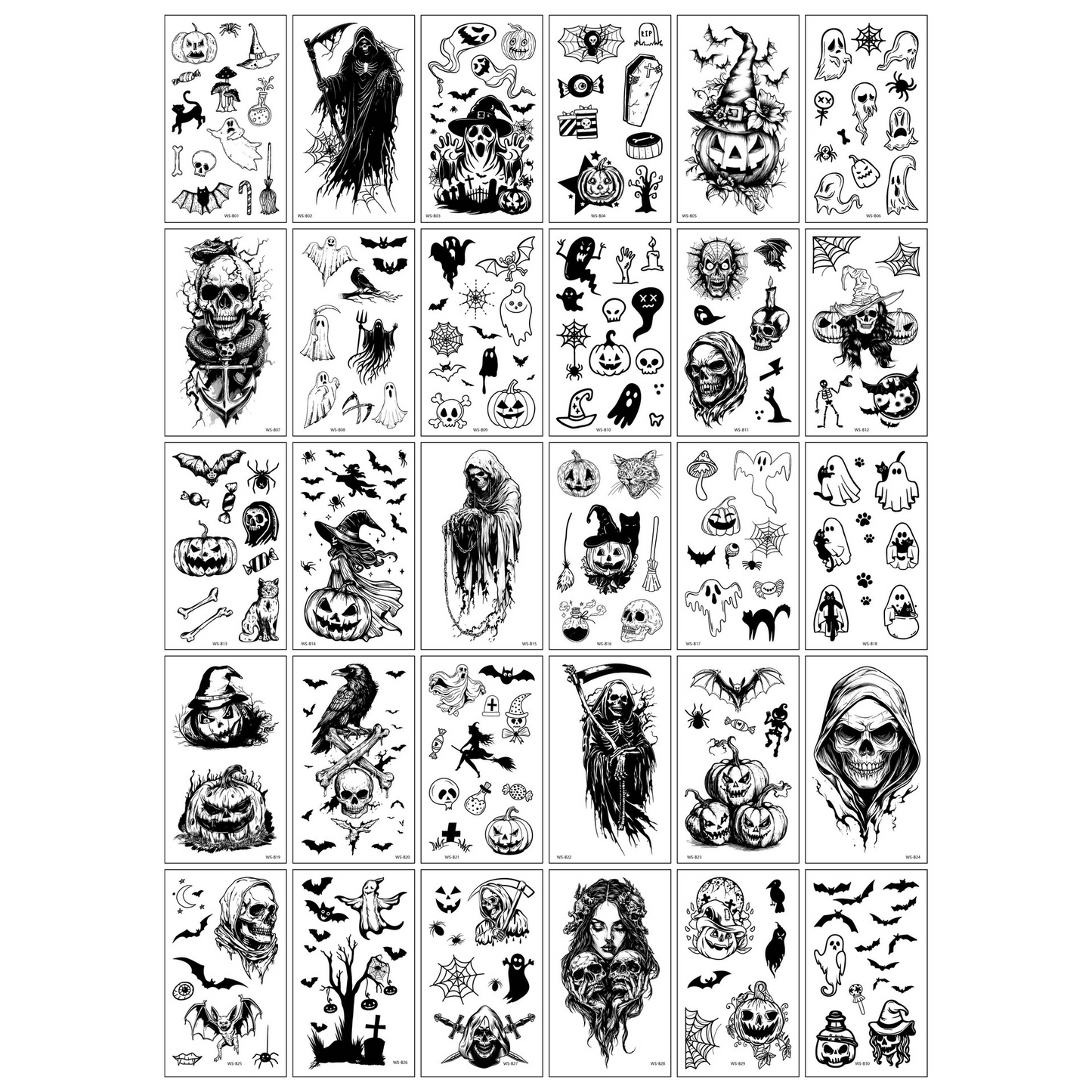 Halloween Prank Makeup Temporary Tattoo