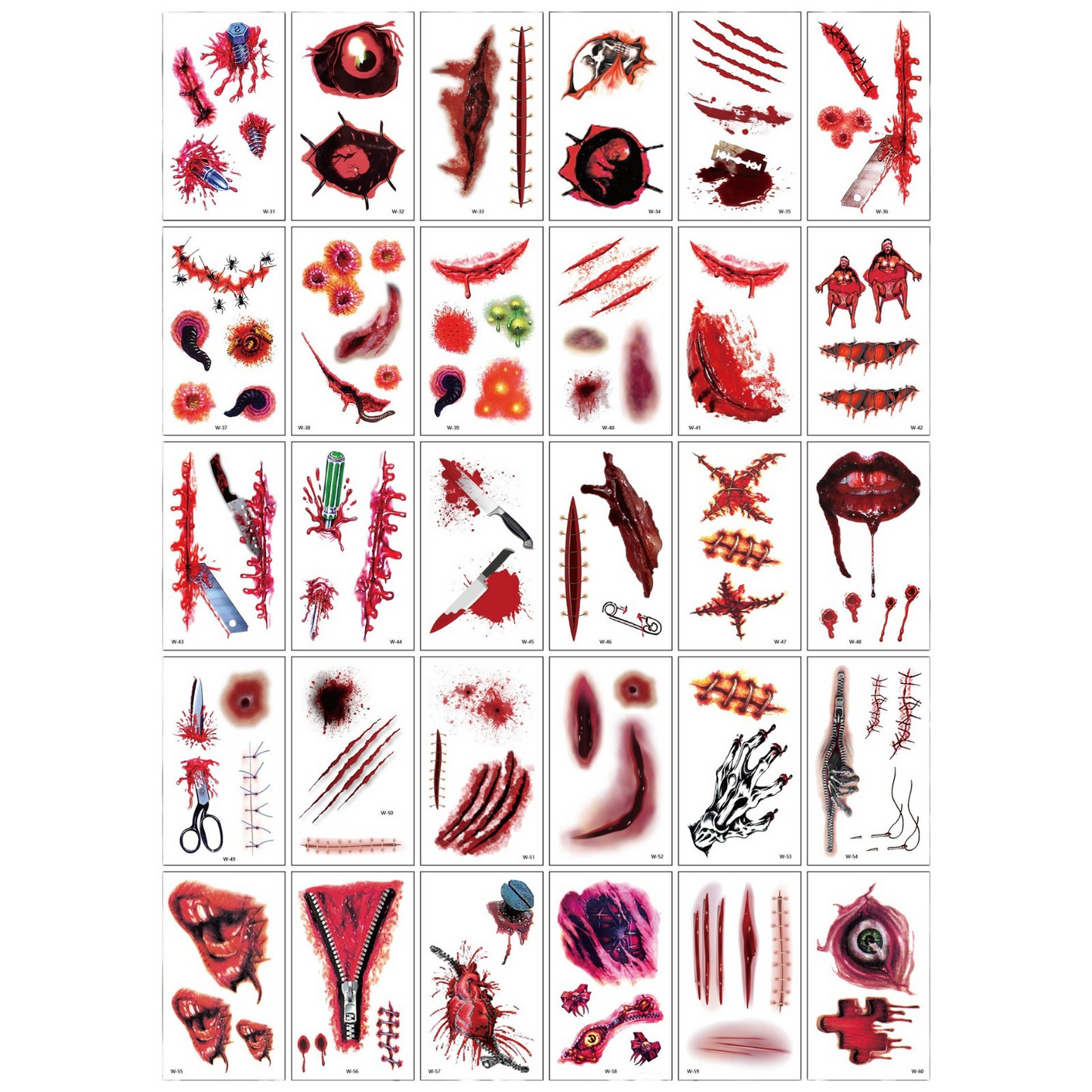 Halloween Prank Makeup Temporary Tattoo
