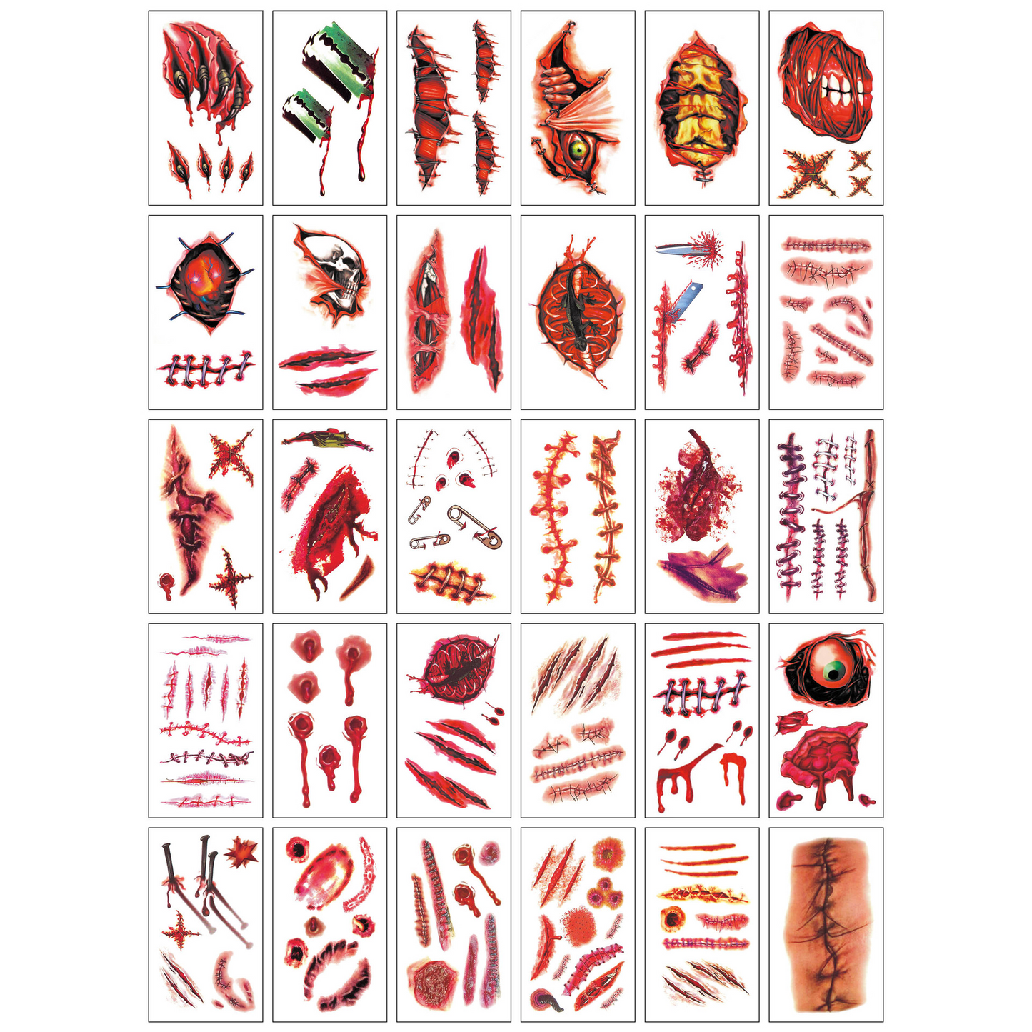 Halloween Prank Makeup Temporary Tattoo