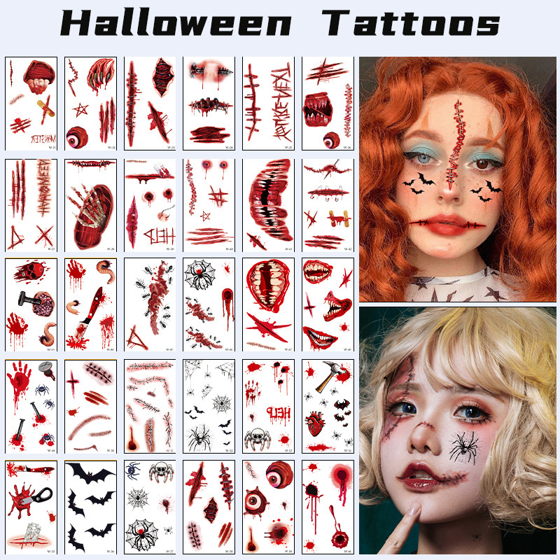 Halloween Prank Makeup Temporary Tattoo