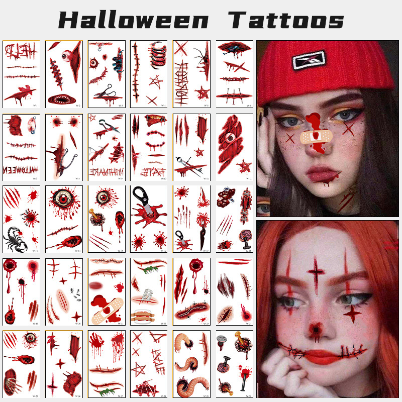 Halloween Prank Makeup Temporary Tattoo