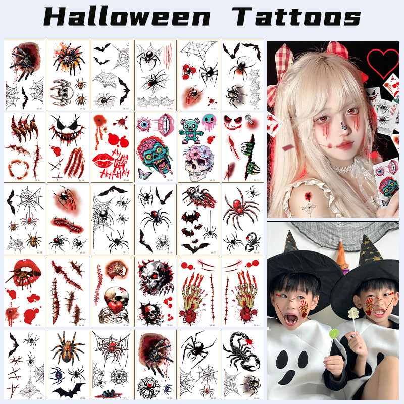 Halloween Prank Makeup Temporary Tattoo